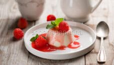 Panna cotta ai lamponi della mia sorellina Mary