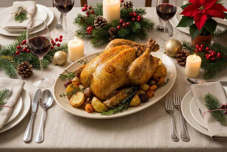 Cappone ripieno al forno