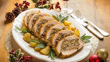 cappone ripieno al forno