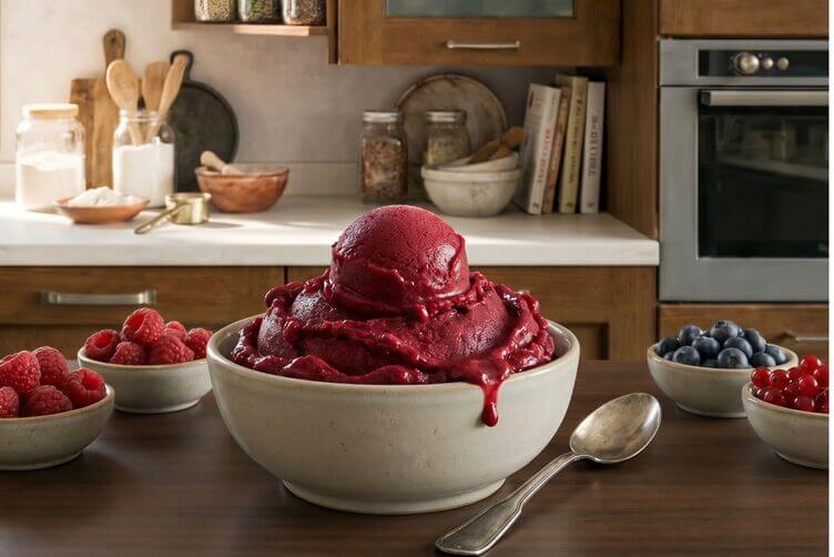Sorbetto ai frutti rossi