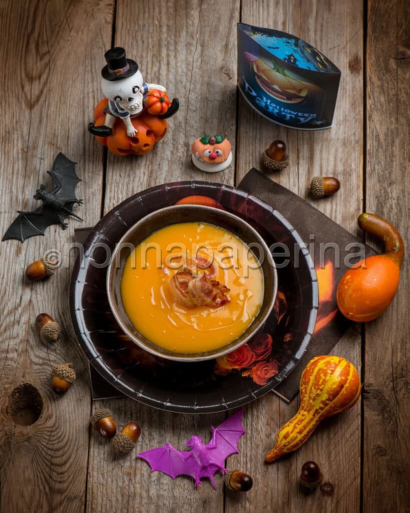 Crema di zucca e bacon