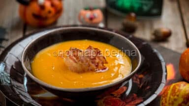 Crema di zucca e bacon