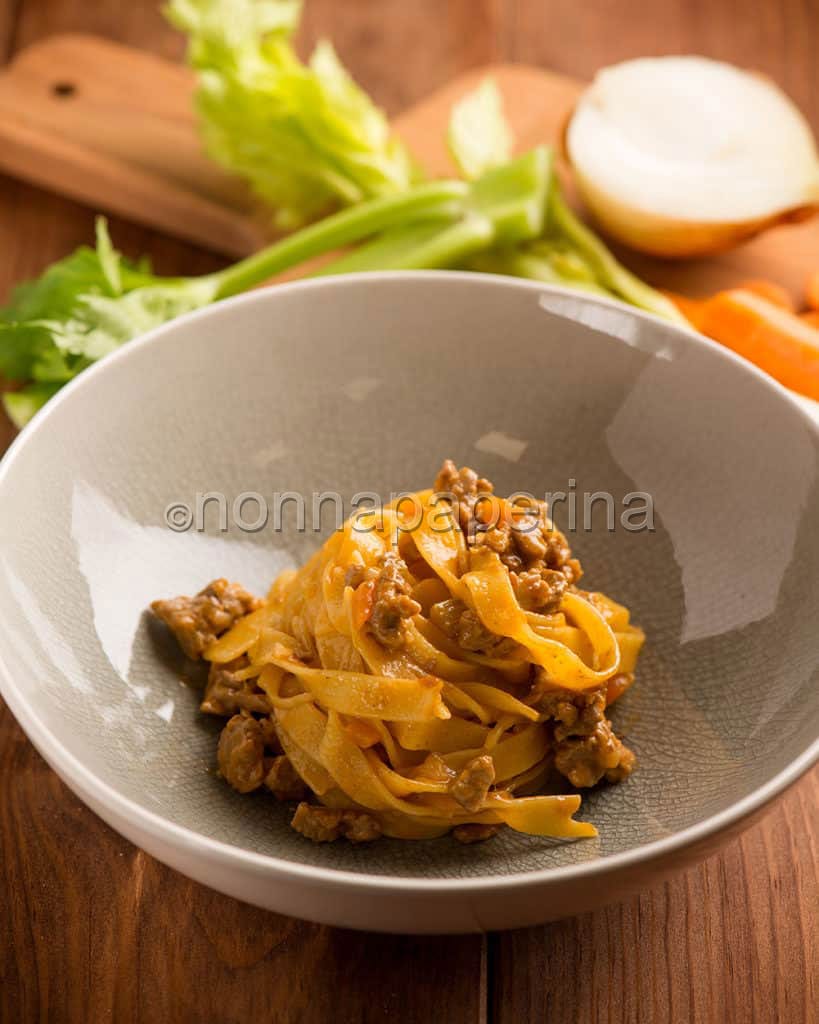 Fettuccine al sugo di agnello