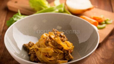Fettuccine al sugo di agnello