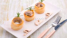 Vol au vent ai funghi champignon, un antipasto facile