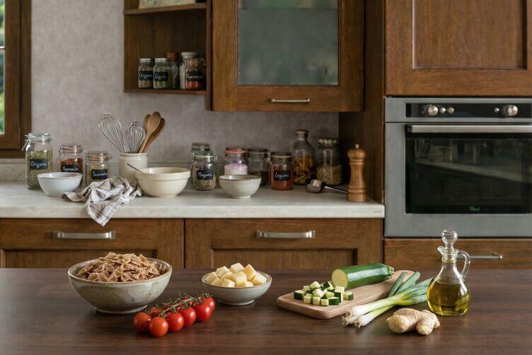 Farfalle con pomodoro e scamorza Farfalle con pomodoro e scamorza