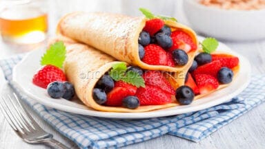 Crepes ai frutti di bosco