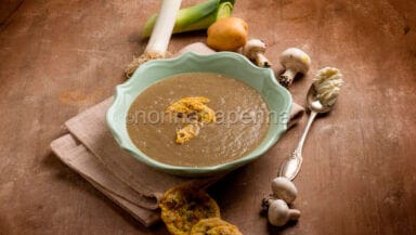 crema ai funghi con formaggio cremoso