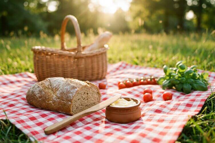 Picnic elegante e allegro