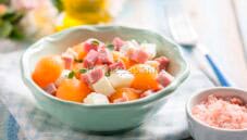 Melone fantasia e il vostro antipasto è vestito a festa