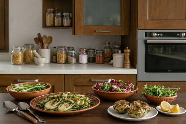 erbe amare già pronte da servire