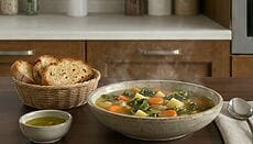 zuppa di ortaggi al vapore