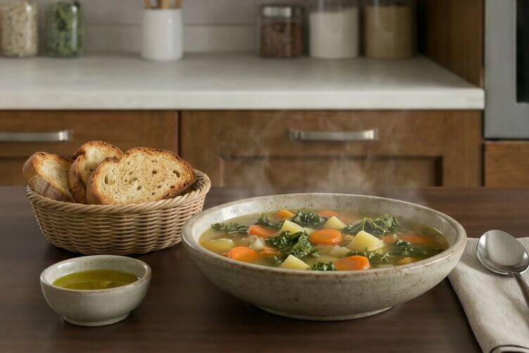 zuppa di ortaggi al vapore