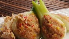 Cucchiai di finocchi ripieni di amaranto