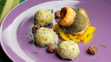 Filetto di orata al forno con peperoni