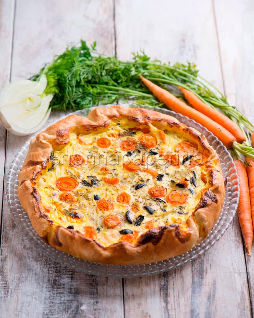 Torta salata di finocchi e carote