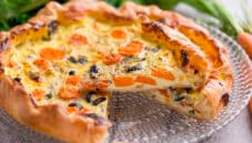 Torta salata di finocchi e carote da portare in camper