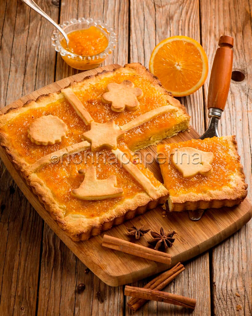 Crostata di quinoa e marmellata di arance