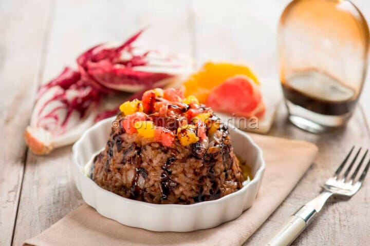 Sformatino di riso e radicchio