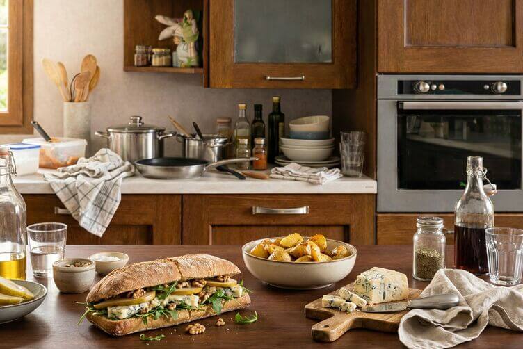 panino gourmet casalingo con gorgonzola