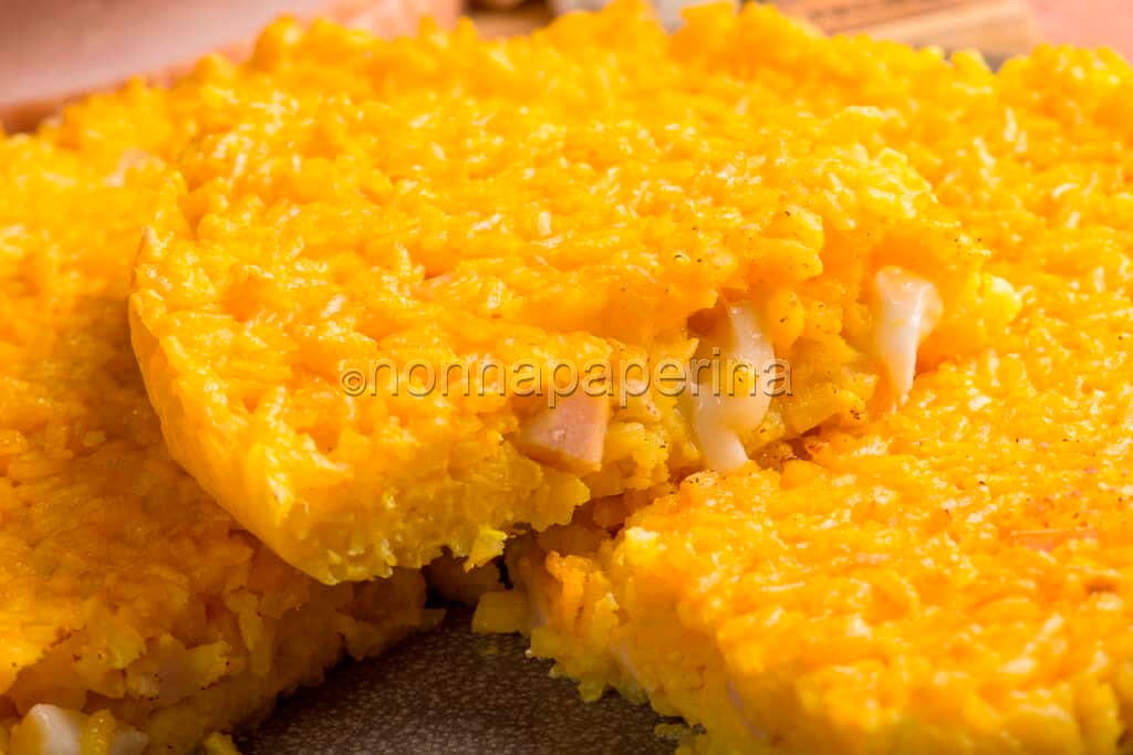 Sformato di riso con mozzarella