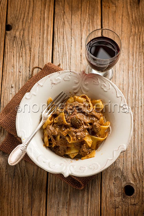 Pappardelle al ragu di cinghiale