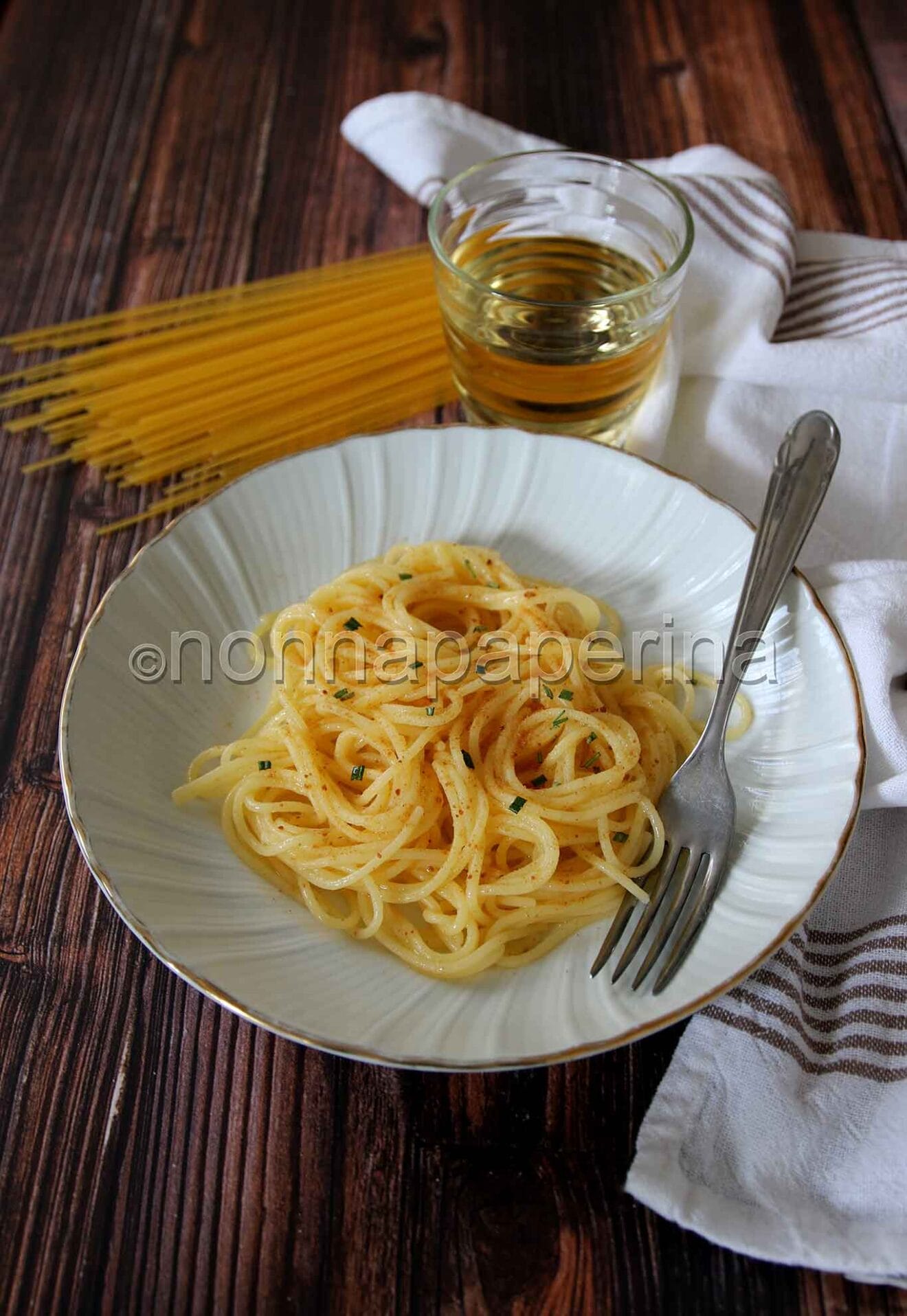 spaghetti alla bottarga di muggine