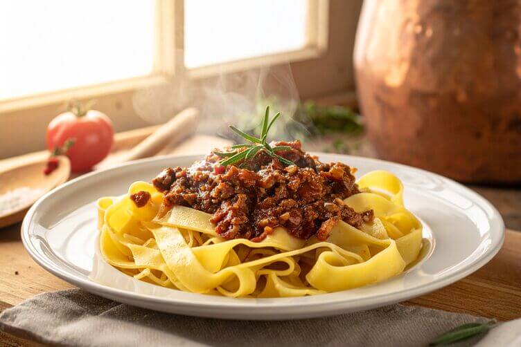 pappardelle al ragu di cinghiale