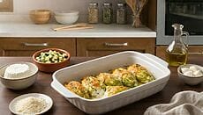 Fiori di zucchina ripieni al forno o