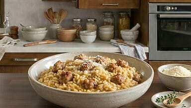 risotto con salsiccia