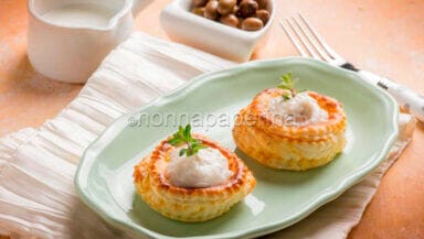 Vol au vent con baccala mantecato
