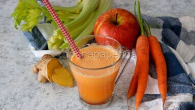 centrifugato mela carota e sedano