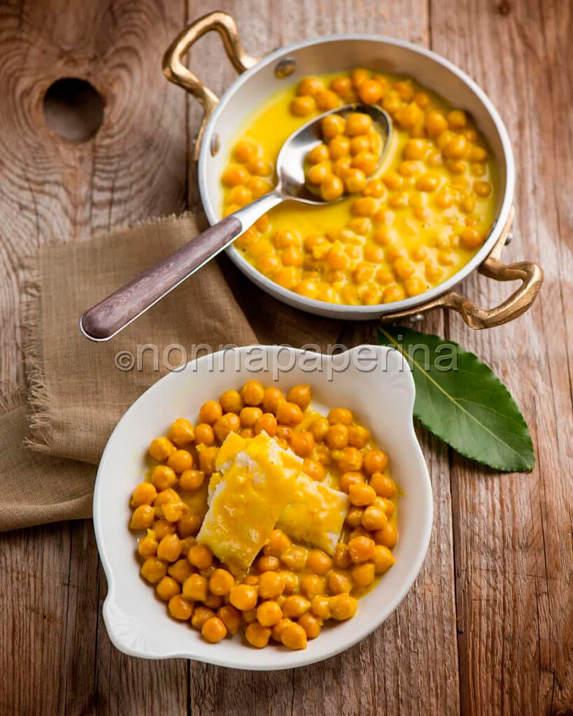 Sautè di baccalà con ceci Sautè di baccalà con ceci