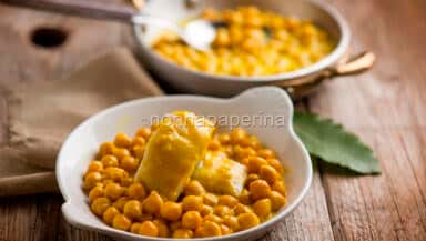 Sautè di baccala con ceci