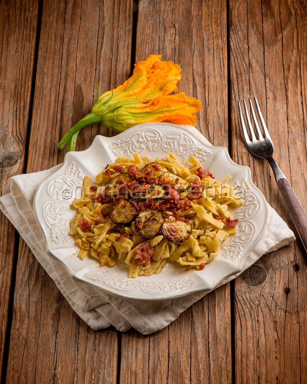 Tagliatelle con zucchine