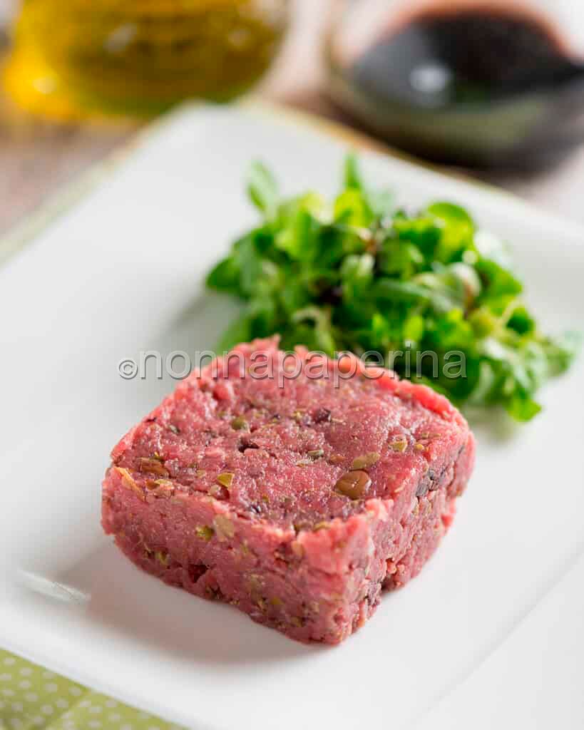 Tartare con olive taggiasche