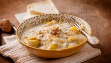 Ravioli di zucca alla fonduta di zola.