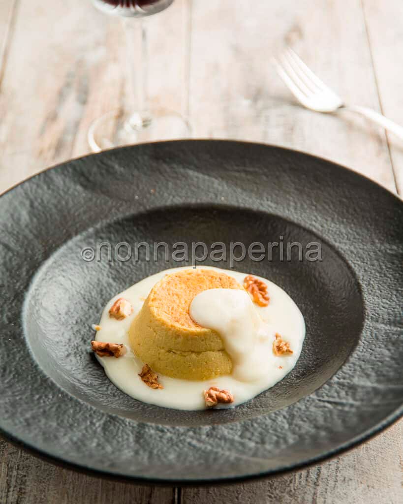 Flan di cardi con fonduta di parmigiano reggiano