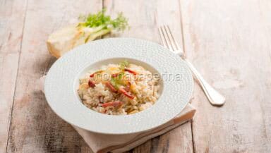 Risotto con finocchi e speck