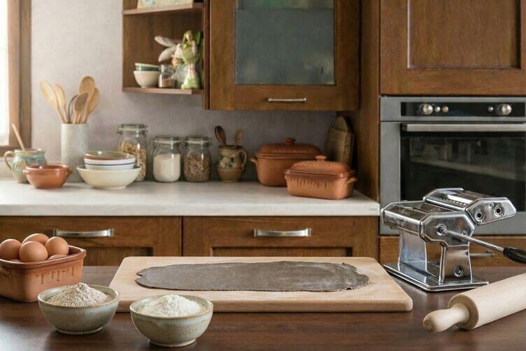Sfoglia per tagliatelle di grano saraceno