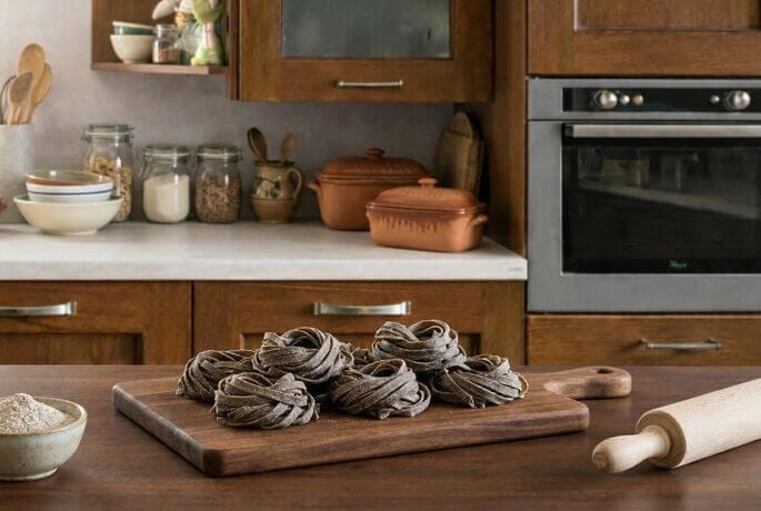 Tagliatelle di grano saraceno senza glutine e lattosio Tagliatelle di grano saraceno senza glutine e lattosio