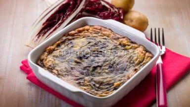 Torta di patate e radicchio