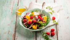 Insalata di radicchio rosso, finocchi e lamponi