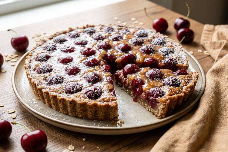 torta di ciliegie con farina di avena 1