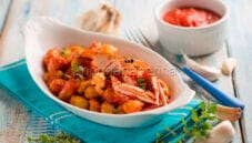 Gnocchetti al sugo di scampi, sapore di mare