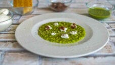 Risotto con cime di rapa e acciughe del Cantabrico Risotto con cime di rapa e acciughe del Cantabrico