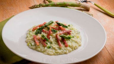 Risotto asparagi e speck: