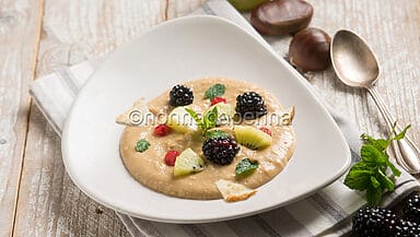 Crema pasticcera con farina di castagne
