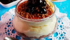 Cheesecake al Vov con amarene , ottimo dessert