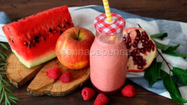 frappe mela melagrana lamponi e anguria